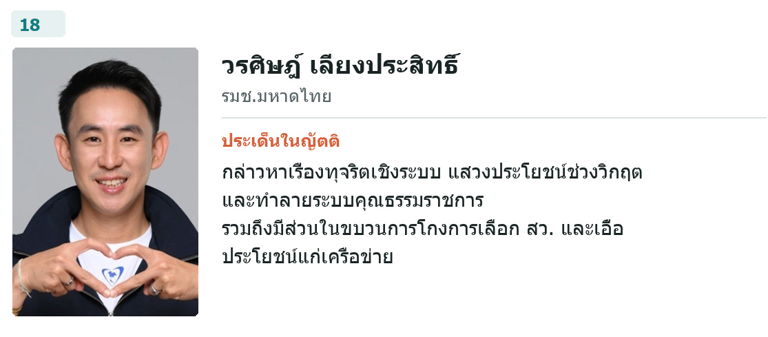 ผู้อภิปรายคนที่ 18